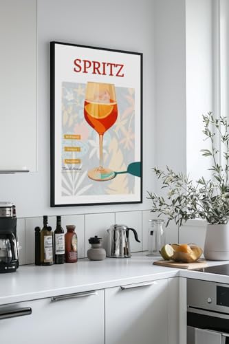 Décoration pour bar et cuisine affiche cocktail Aperol Spritz sans cadre