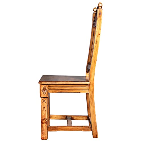 Design Toscano Sudbury Hand-Carved Solid Pine Gothic Side Chair - Set Of Two #TOP4