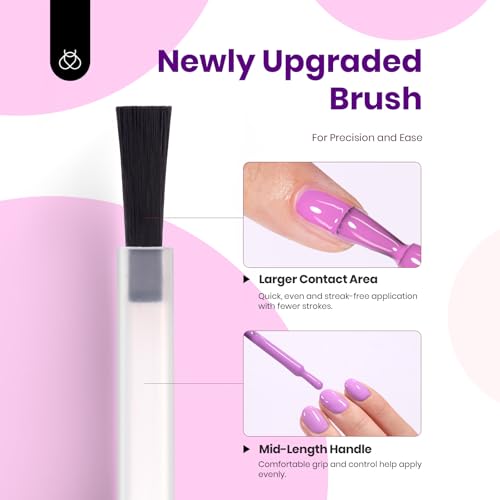 Image of Beetles Pastel Gel Polish - Fairy Tale Dream 6 Colors Hema-Free Gel Polish Set, 15ML Pastel Yellow Pink Blue Purple Nail Colors, with Colorful Bottle Soak off Uv Led Lamp Nails