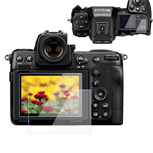 YRTIYO Lot de 2 films de protection d'écran pour appareil photo Nikon Z8ii Z8 Z9ii Z9 (2 hauts-écrans et 2 écrans LCD) en verre trempé 9H anti-bulles anti-poussière anti-rayures