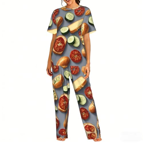 Ensemble de pyjama doux imprimé pour femme ensemble loungewear confortable