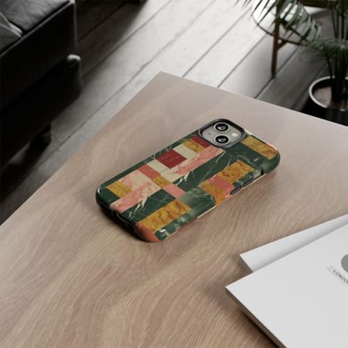 Coque iPhone 14 motif marbre rétro idéale pour le bureau et les sorties - 4