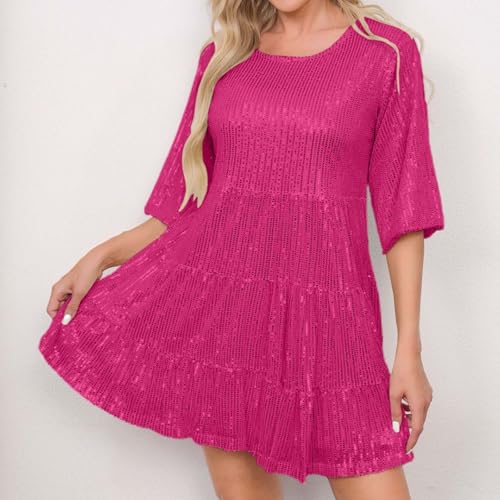 Ensemble jupe robe courte à paillettes pour soirée chic et décontractée - 2