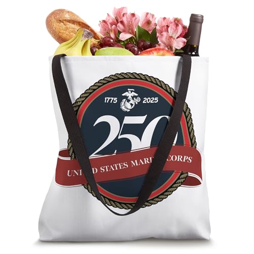 Bolso tote con sello del 250.o aniversario del Cuerpo de Marines de Estados Unidos miniatura 4