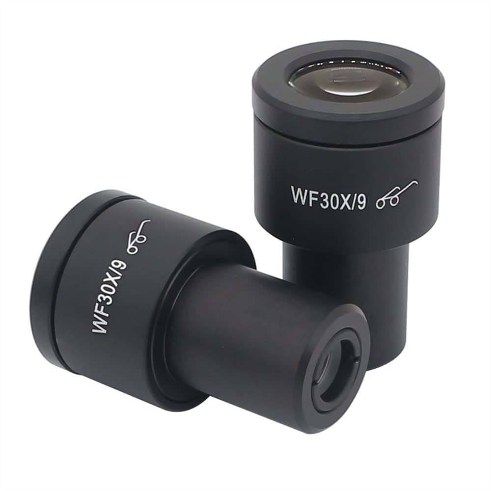 Akcesoria do mikroskopu laboratoryjnego 1 para okularu do mikroskopu biologicznego WF10X WF30X szerokie pole z rozmiarem montażowym 23,2 mm soczewka ze szkła optycznego (WF30X-9-23,2-H)