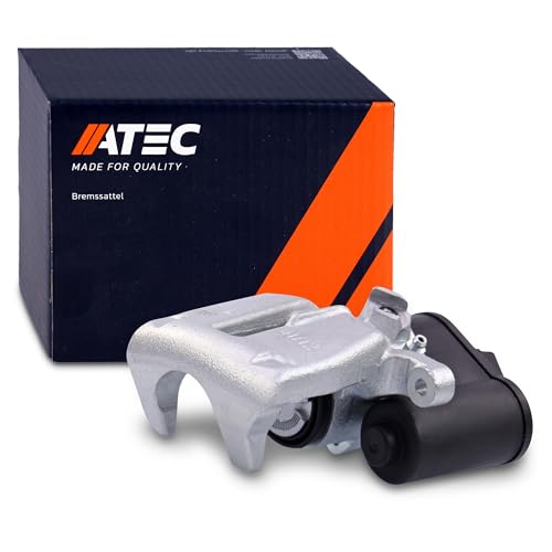 ATEC Germany 1x Bremssattel hinten links inkl. Stellelement für elektronische Feststellbremse Bremszange mit 1 Kolben, Kompatibel mit A udi Q3 (8UB, 8UG), SEAT ALHAMBRA (710, 711), VW CC B7 (358), P