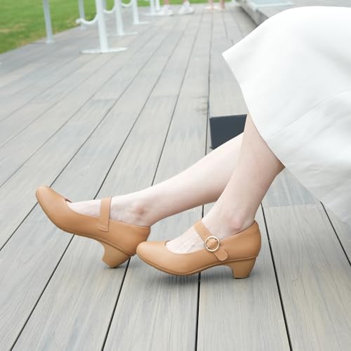 Image of Women Mary Janes Pumps Chunky Shoes Dress Shoes