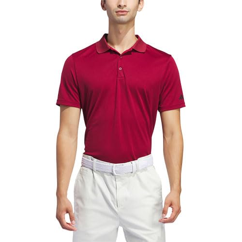 adidas Golf adi Performance Short Sleeve Polo Collegiate Burgundy XL3