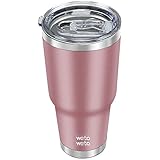 WETOWETO 850ml Becher Edelstahl-Vakuumisolierter Kaffee-Eisbecher Doppelwandiger Vakuum-Kaffeebecher Thermobecher für heiße und kalte Getränke, geeignet für Strand, Reise, Party, Büro