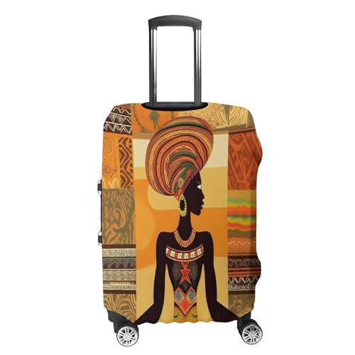 Travel Luggage Cover African Woman Elasticity Washable Baggage Covers Suitcase Protector Fits 18-32 Inch Luggage4