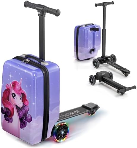 KIDDIETOTES Detachable 4-in-1 Scooter Luggage for Kids – Ride-On ...