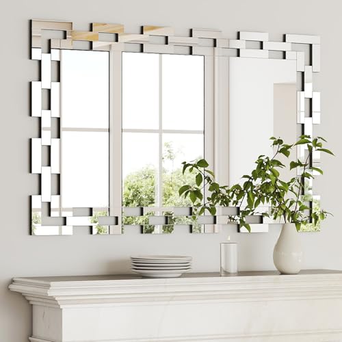 Chende Wall Mirror for Living Room Decor, 36''X24'' Large Decorative