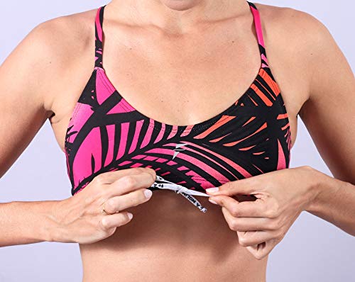 Fabíola Molina Top para Natação Com Compressão, Multicolorido