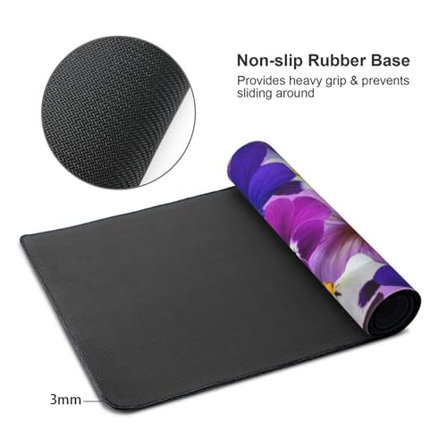 Tapis de souris grand format 40x90cm avec décor pensées de Pâques