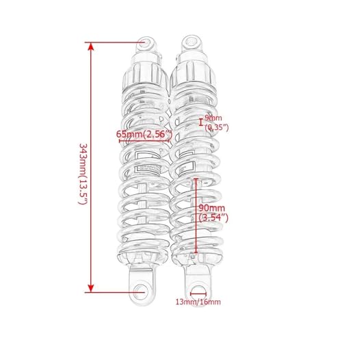 Amortisseur arrière 325mm de suspension moto universel pour Touring et Road King - 3