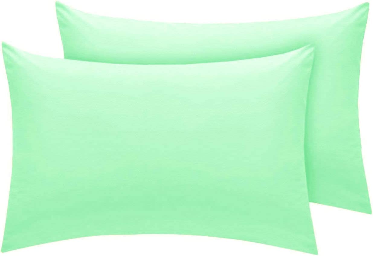 Percale Easy Care Housewife Polycotton Pillowcases (Mint Green)