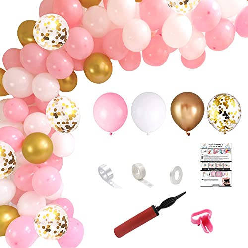 Ballonbogen Party Plenty Rosa Kit und Ballonpumpe Mädchen Set