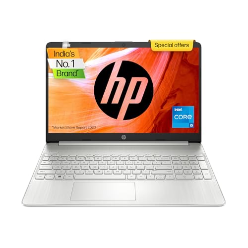 HP Laptop 15s, 12th Gen Intel Core i5-1235U, 15.6-inch (39.6 cm), FHD, 8GB DDR4, 512GB SSD, Intel Iris Xe Graphics, Backlit KB, Thin & Light (Win 11, MSO 2021, Silver, 1.69 kg), fq5111TU