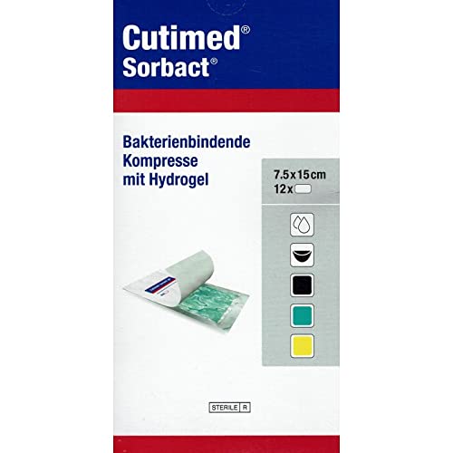 Cutimed Sorbact Gel Kompressen 7,5x15 cm, 12 St