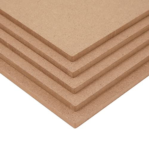 20 Pack Thick Blank Wood Boards For Diy Arts And Crafts, Brown Square Mdf Board 1/4 Inch Thick Chipboard Sheets For Wall Decoration, Art Classes (12 X 12 Inches) #TOP2