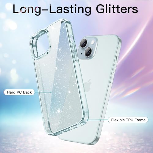 Image of JETech Glitter Case for iPhone 15, Blue