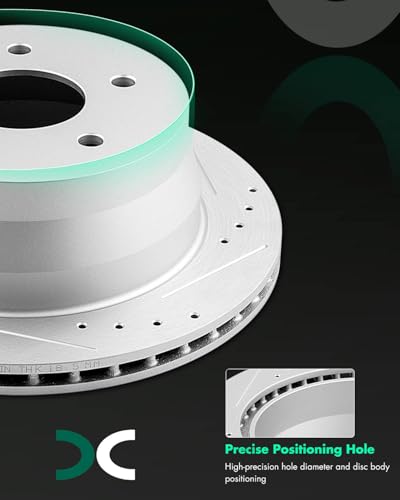 Image of SCITOO Rear Brake Kits Drill & Slotted Brakes Rotor Brakes Pads:55038;D729