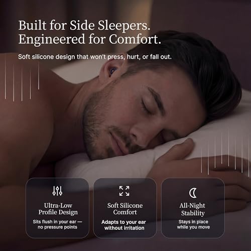 Image of Nox Sleep Earplugs for Side Sleepers - Reusable Soft Silicone Ear Plugs for Sleeping - Comfortable Noise Reducing Earplugs for Snoring, Travel & Deep Sleep - 28dB Reusable Ear Plugs
