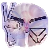 Male Flat Cross-Dressing Cage with Adjustable Waistband, Popular Flat Inverted Devices -USLA04 (B:Transparent, Long)