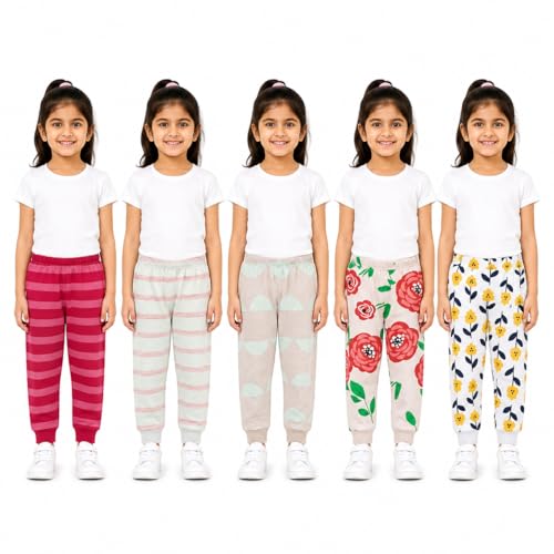 Image of NammaBaby Cotton Pajama Pants with All Over Print for Boys and Girls (Multicolor Designs)(Regular Fit)(Pack of 5)
