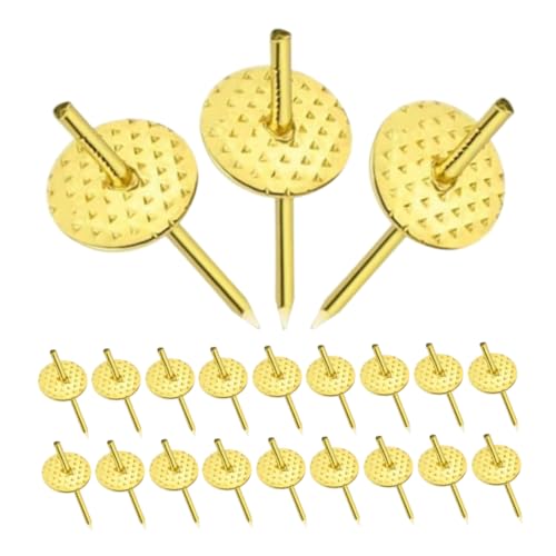 Image of Gold Flower Picture Hanging Push Pins Set 50pcs Metal Frame Hanging Hooks for Wall Art Photo Frames and DIY Crafts for Home and Office Decor