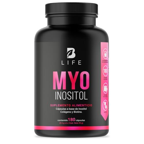 Essential Nutrition, Inositol de 180 Cápsulas de 500 mg. Ingredientes naturales. Myo Inositol B Life.