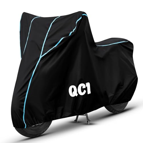 Image of Bike Cover for QC1 100% Waterproof, Dustproof & Scratch Resistant| Fully Bottom Elastic UV Resistant Heavy Duty Body Cover | All Weather Outdoor Use