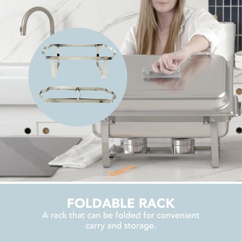 image for Alpha Living 4 Pack Chafing Dish Full Set – Stainless Steel Catering