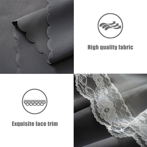 Image of Yancorp Grey Curtains for Bedroom Living Room Thermal Insulated Kids Curtain Hollow-Out Star Window Nursery Curtain 63 inches Length Room Darkening Grommet(Grey,34 * 63),1 Panel