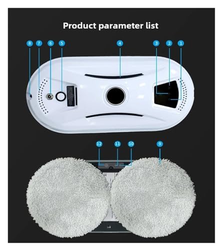 Robot limpiacristales eficiente para ventanas y superficies lisas del hogar 8