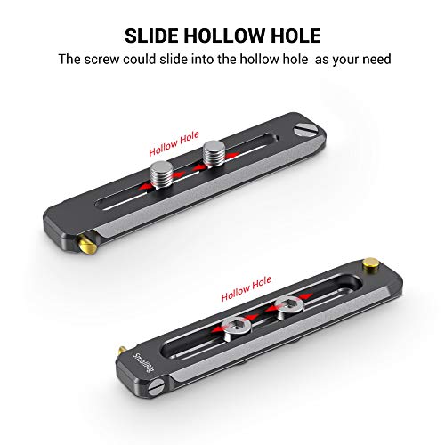 Image of SMALLRIG Universal Low-Profile Quick Release NATO Rail Safety Rail 90mm /3.5inches Long with 1 /4'' Screws for NATO Handle Camera Cage EVF Mount - BUN2484