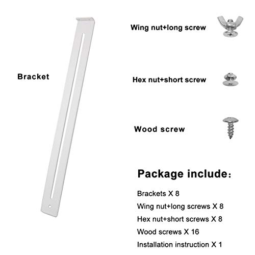 FRMSAET Drawer Repair Kit - Used to Reinforce and Repair Wooden/MDF/Chipboard Drawers Cabinet Reinforcement Heavy Duty Steel Hardware Furniture Accessories Brackets - Includes Screws (4 Pack) - Thumbnail 2