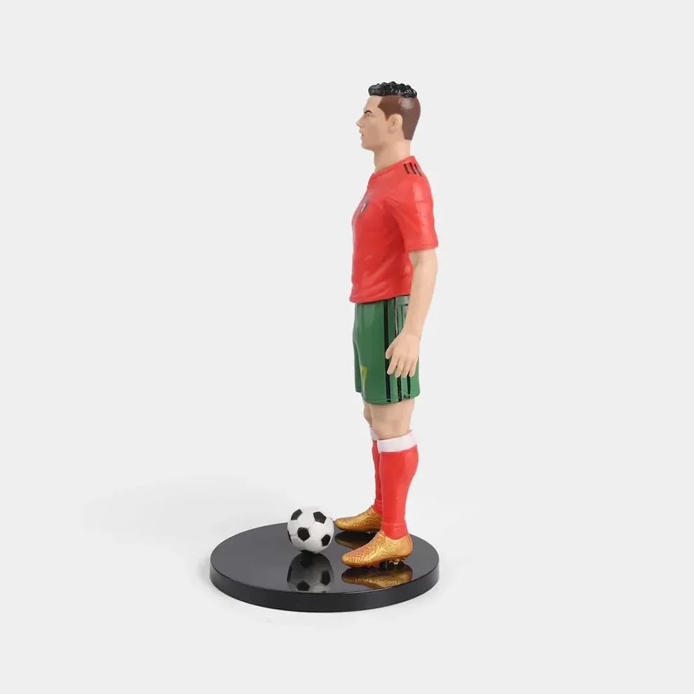 Image of Awestuffs Ronaldo Action Figure 20 cm PVC Collectible Football Figurine with Ball & Display Stand | Soccer Legend Statue | Premium Desk Decor Showpiece for Fans, Kids, Gifts & Sports Collectors
