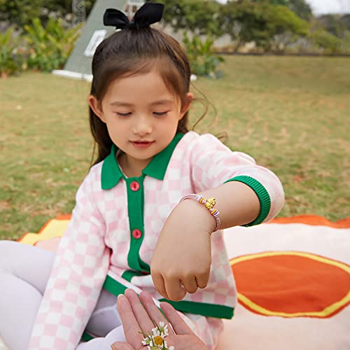 999 24K Gold Bracelets Cute Horse Charm Bracelets Protection Bracelets Gold Bangle Bracelets Adjustable Bracelet Cute Jewelry Soild Gold Rope Bracelet Child Bracelets For Teen Girls Women Gift Zhou Liu Fu #TOP4