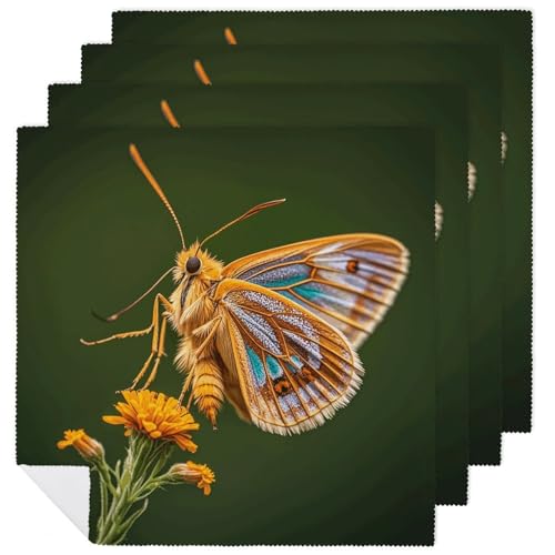 Servilletas de Tela Hermosas Alas de Mariposa 4 Piezas miniatura 1