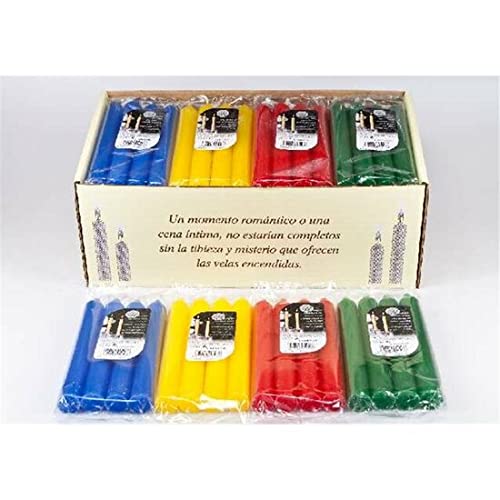 Pack 4 UDS VELAS CILINDRICAS 175X20 MM - Azul