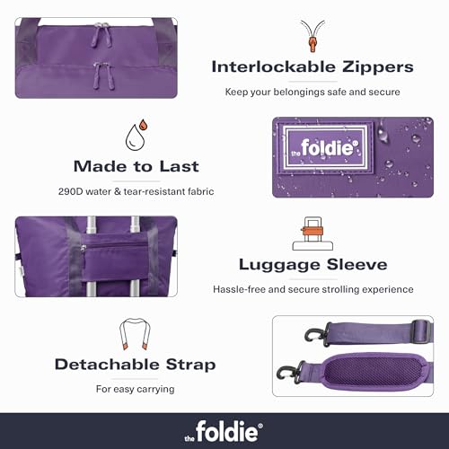 image for The Foldie Foldable Travel Tote Bag for Women - 40L Weekender Overnigh