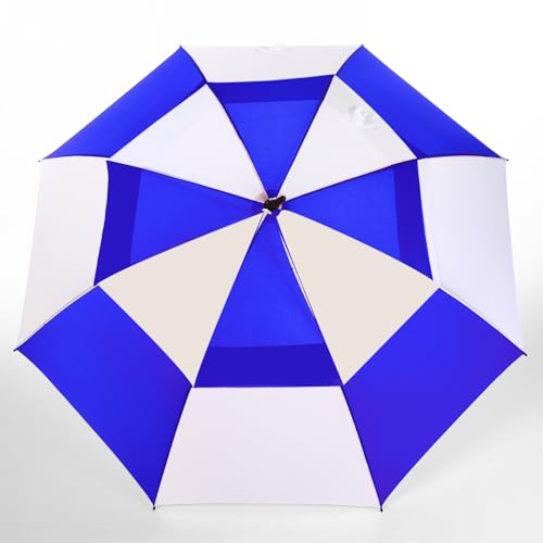 Image of Golf Umbrella Large 62 /68 /72 Inch, Extra Large Oversize Double Canopy Vented Windproof Waterproof Umbrella, Automatic Open Golf Umbrella for Men and Women and Family