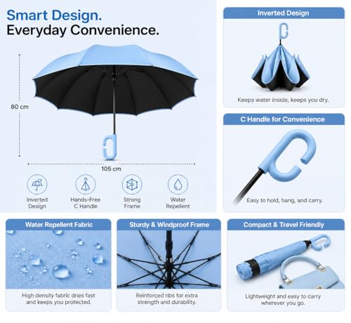 Image of Umbrella for Women | Umbrellas for Men | UV Coated 3 Fold Umbrella for Rain with Auto Open and Close Small Folding Travel-Foldable Windshield