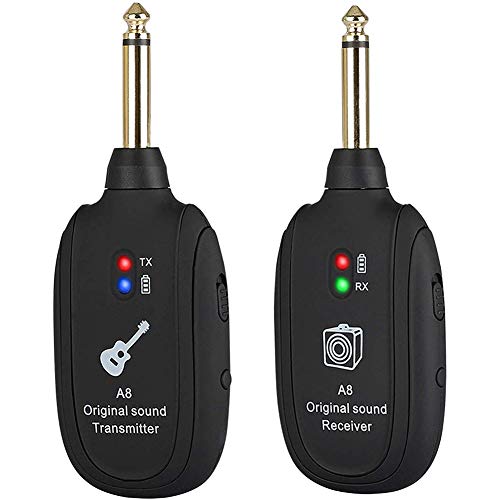 Système sans fil guitare UHF émetteur récepteur noir pour basse et violon