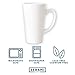 Serami 15oz White Funnel Ceramic Tall Coffee Mugs with Large Handles, Set of 4