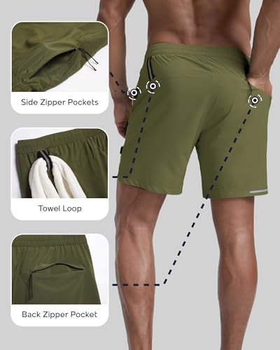 Image of maamgic Men's Athletic Running Shorts with Liner Ultra Lightweight Workout Shorts 5 inch / 7 inch