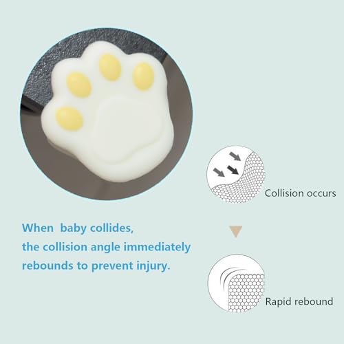 Image of (4 Pack) Corner Protector for Baby Proof - Soft Silicone Corner Guards with Paw Cushion Design, Attractive & Practical, Easy Installation for Home Safety