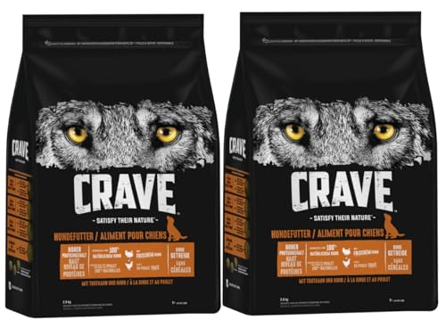 CRAVE Hund Beutel mit Truthahn und Huhn 2 x 2,8kg