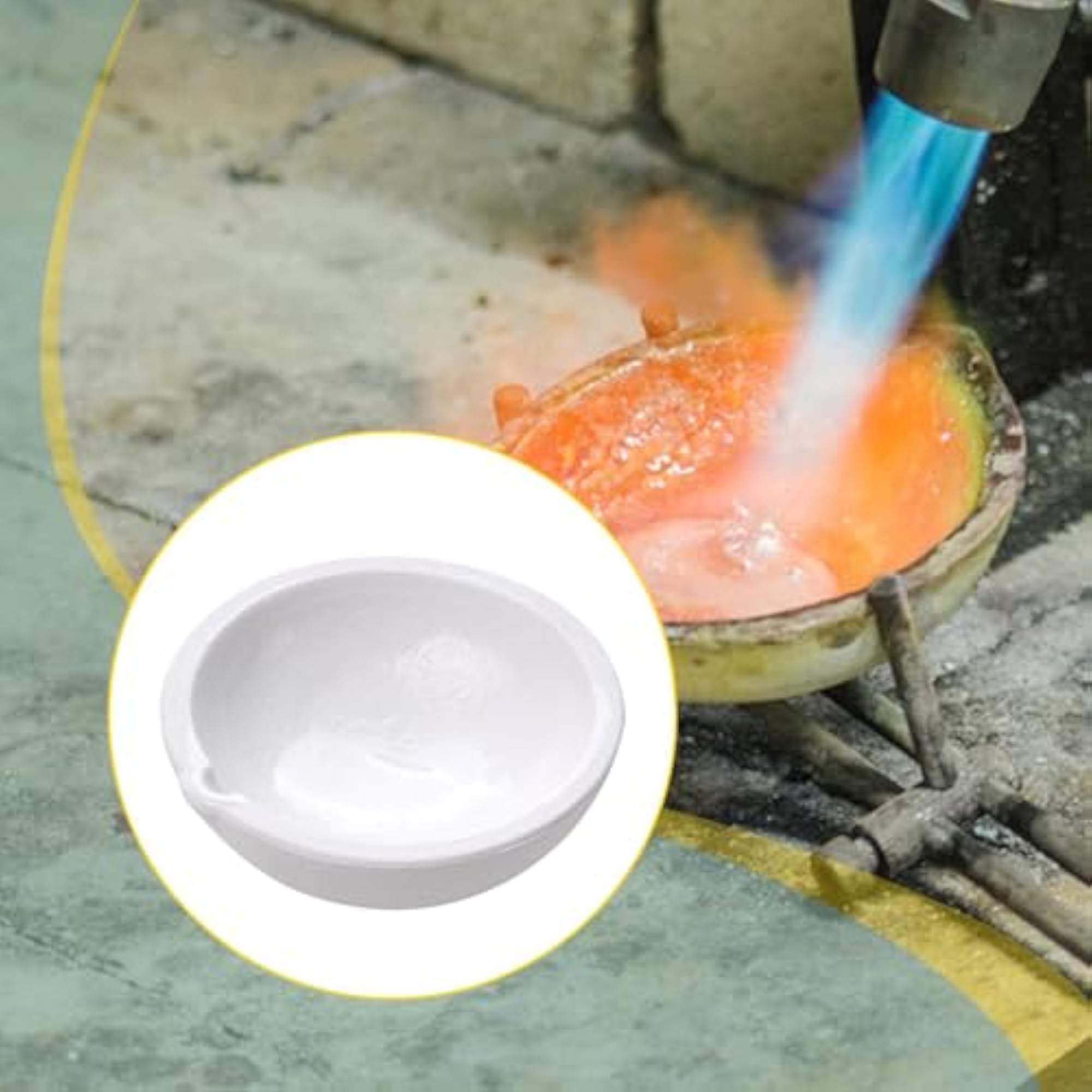Ceramic Crucible Bowl for Melting and Casting Brass